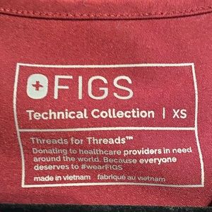 FIGS Women Burgundy Catarina Scrub Top